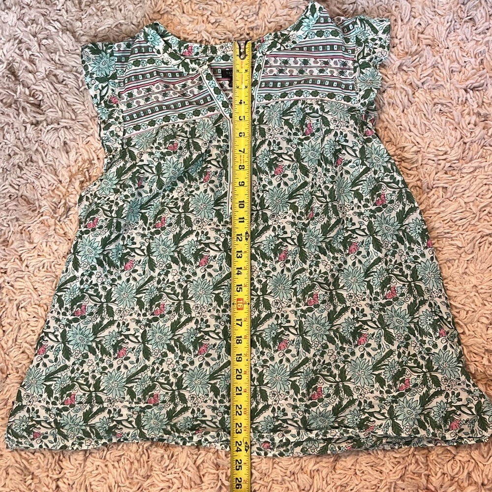 Talbots Primrose Border Shell Flutter Sleeve Blou… - image 6